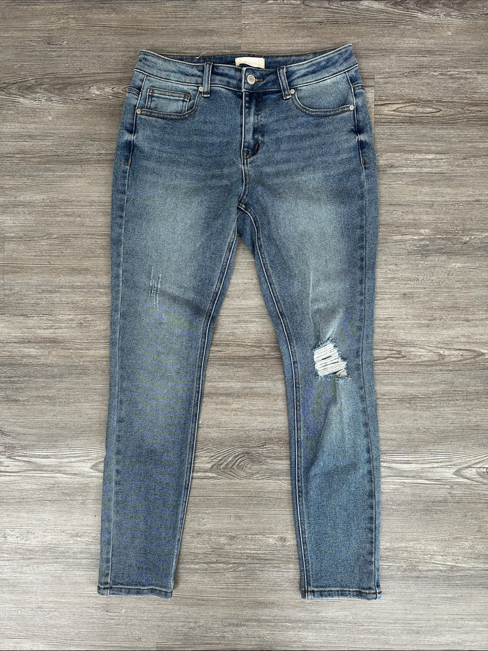 Altar'd State Mid Wash Distressed Skinny Jeans
